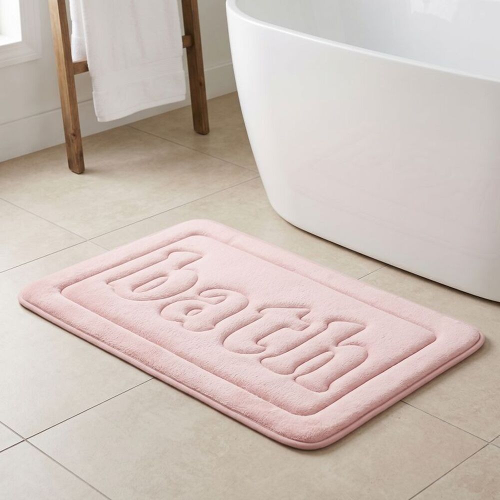 Soft Bath Mat Water Absorbent Carpet Rug for Non Slip 20" x 32" Pink